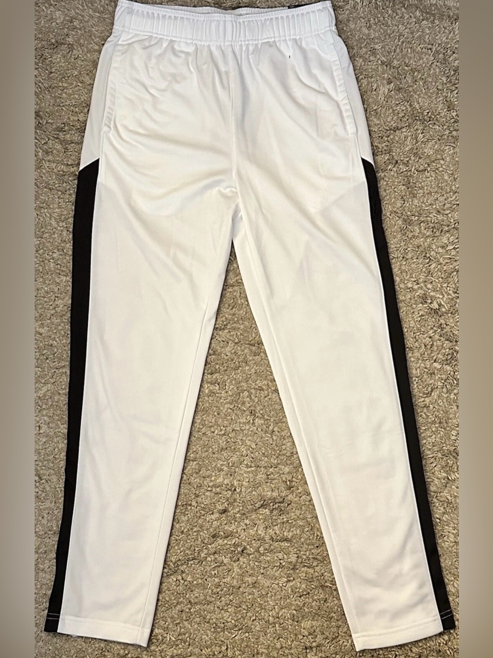 Xersion Men’s Size S White Quick-Dri Elastic Waist Tapered Activewear Pants NWT
